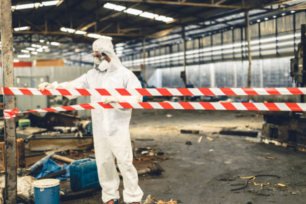 Professional Sewage Cleanup technician working in Jaffrey, NH
